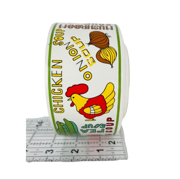 Vintage 70s 3- Large Vegetable Soup Mugs w/Handle - Picture 4 of 16